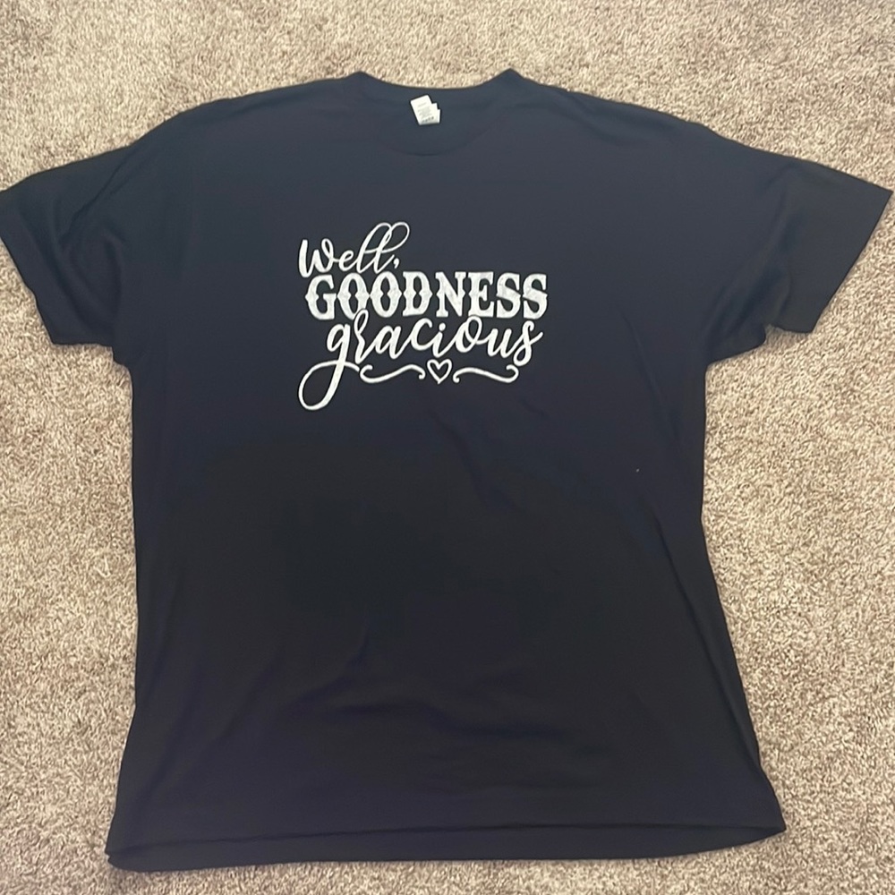 NWOT Well Goodness Gracious Black XL Tullex T-Shirt